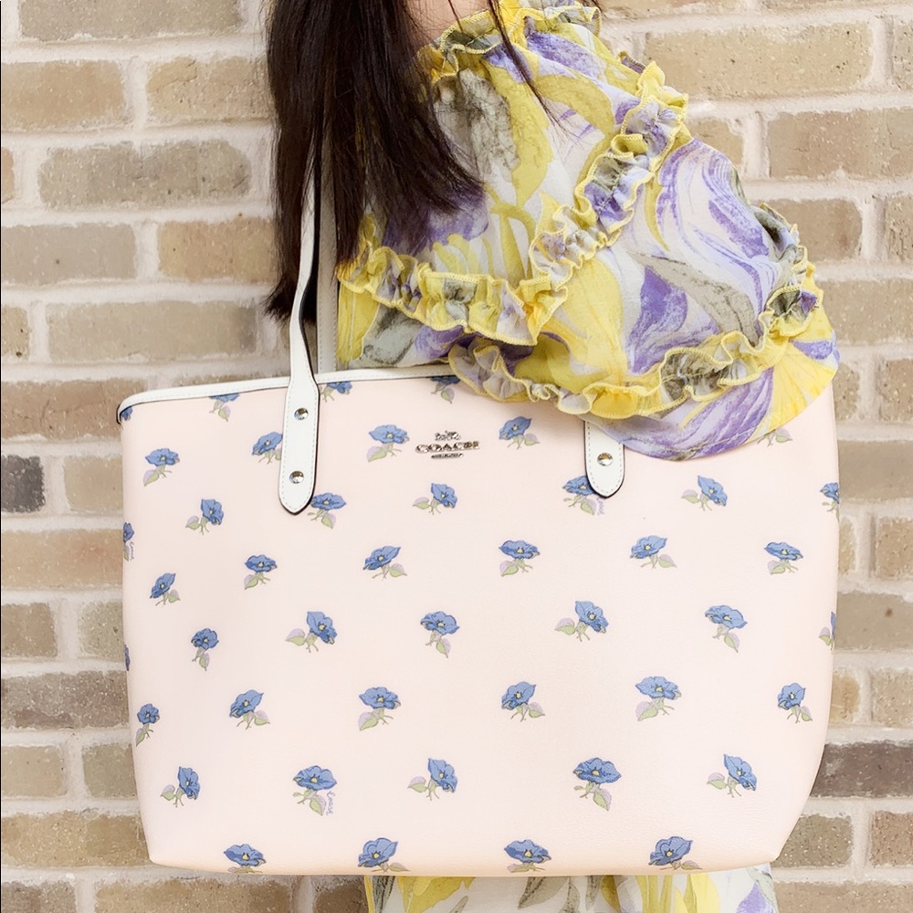 Coach city zip tote pink floral - Picture 3 of 7